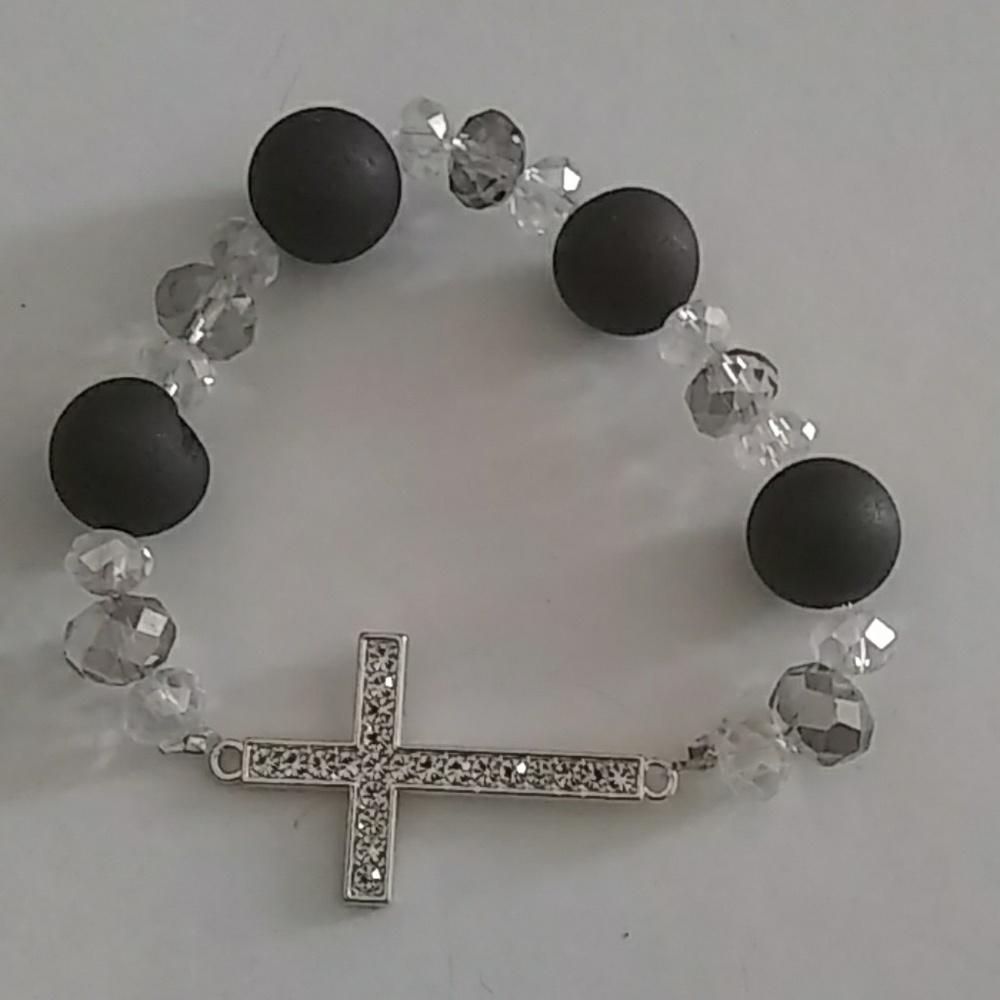 Christine Christian crystal and black bracelet